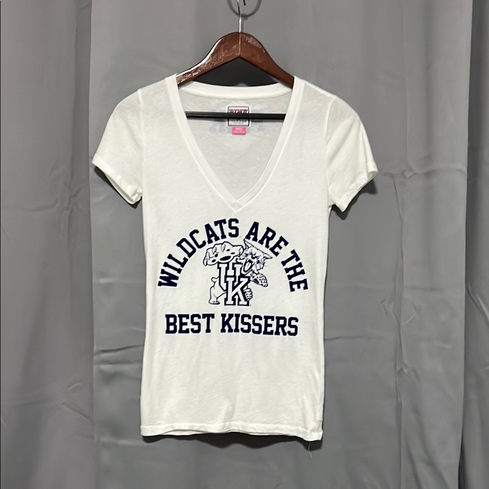 White V-Neck Graphic Tee